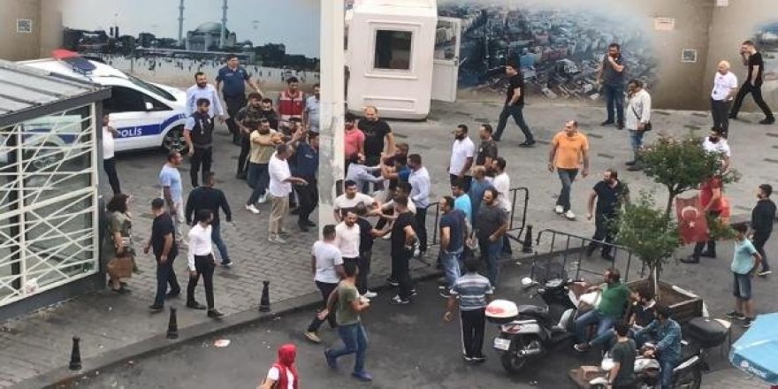 Suriyeliler Taksim'de birbirine girdi, Özel Harekat geldi!