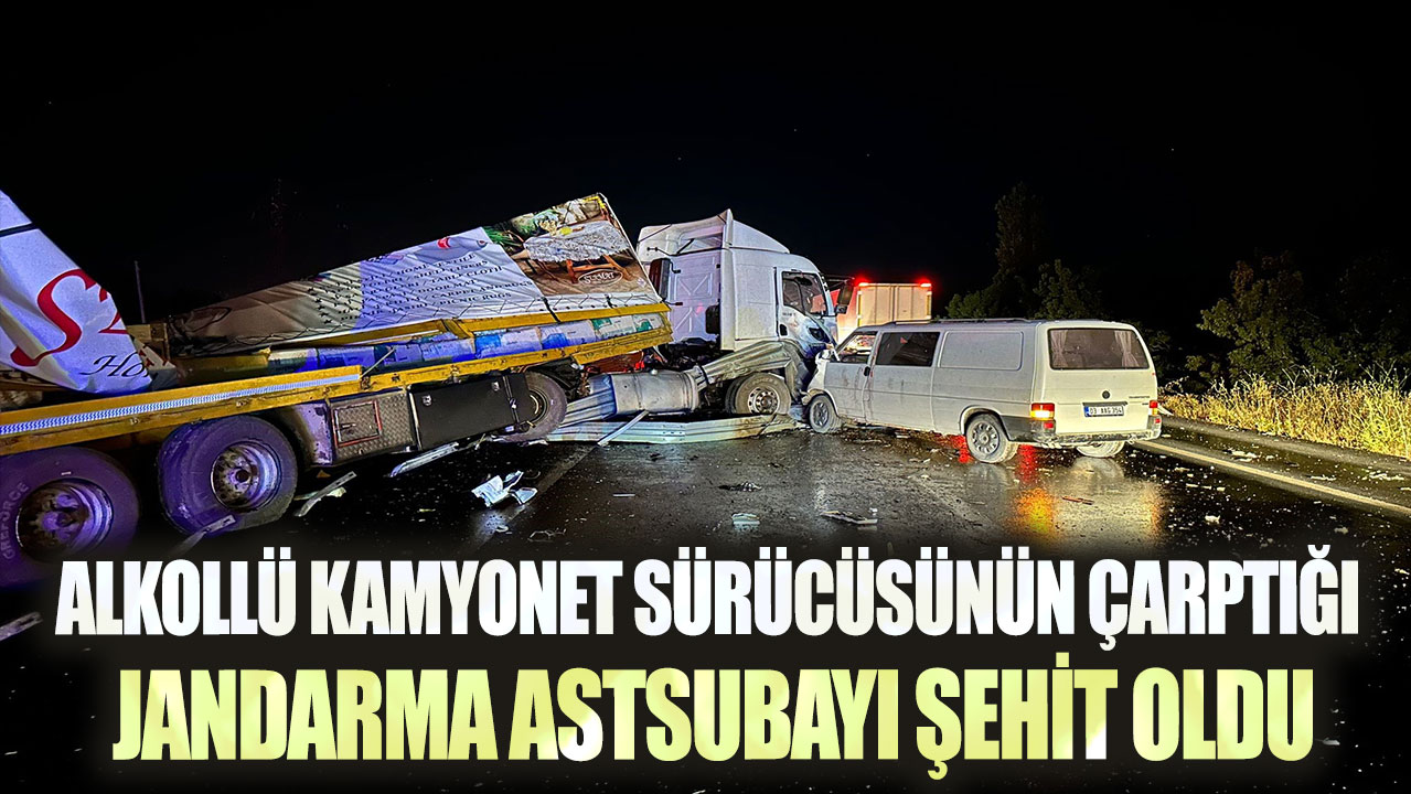 Alkollü kamyonet sürücüsünün çarptığı Jandarma Astsubayı şehit oldu