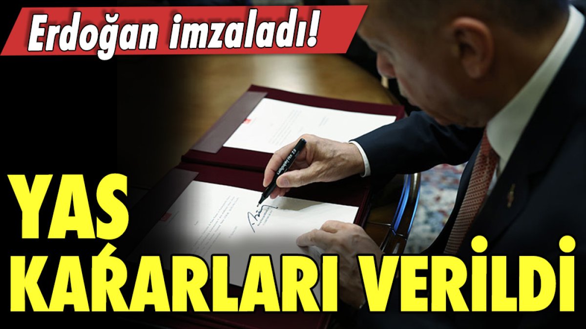 Erdoğan imzaladı! Yüksek Askeri Şura (YAŞ) kararları verildi!