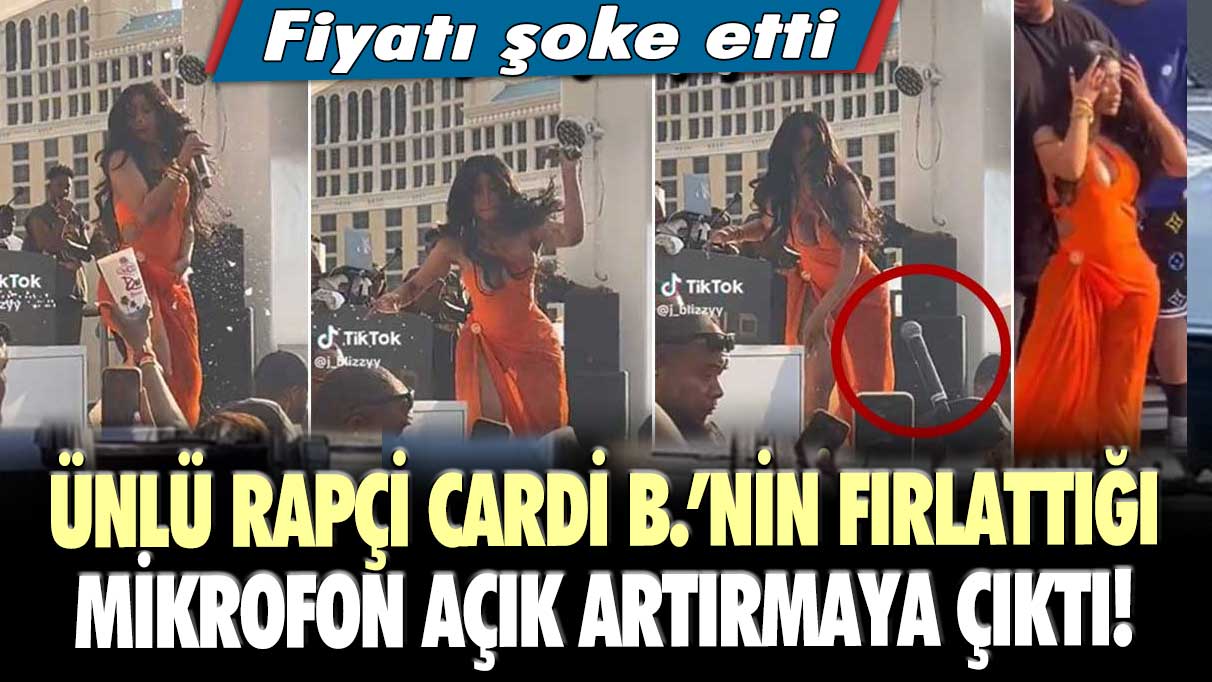 Ünlü rapçi Cardi B.’nin fırlattığı mikrofon açık artırmaya çıktı! Fiyatı şoke etti