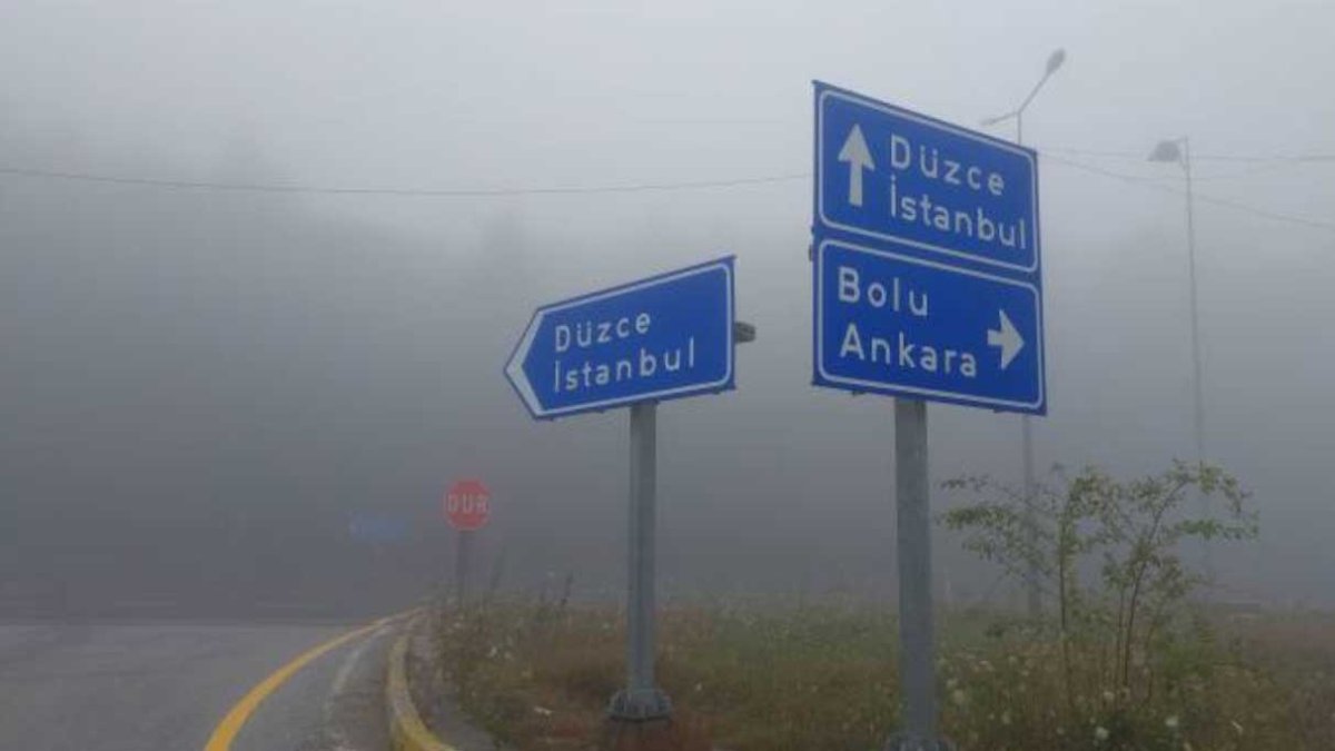 Bolu Dağı'nda sis etkili oldu