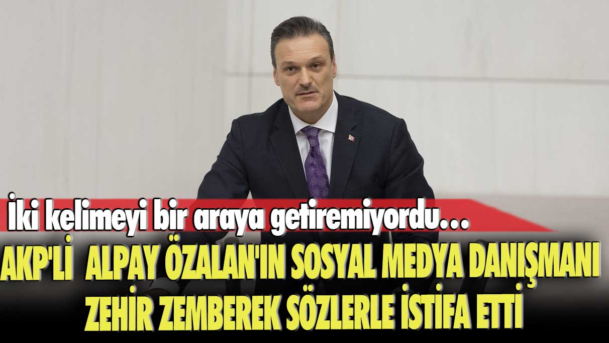 AKP'li Alpay Özalan'ın sosyal medya danışmanı zehir zemberek sözlerle istifa etti: İki kelimeyi bir araya getiremiyordu...