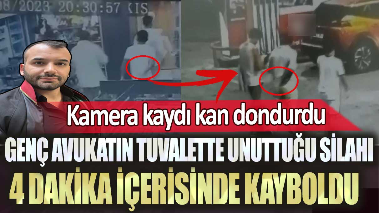 Kocaeli’de genç avukatın tuvalette unuttuğu silahı 4 dakika içerisinde kayboldu
