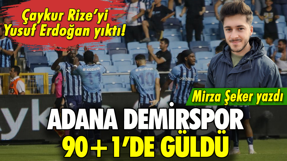 Adana Demirspor'u Yusuf Erdoğan kurtardı