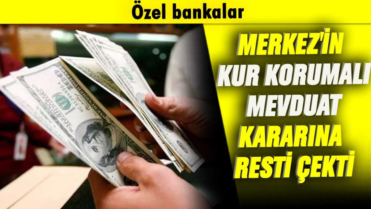 Özel bankalar Merkez'in Kur Korumalı Mevduat kararına resti çekti