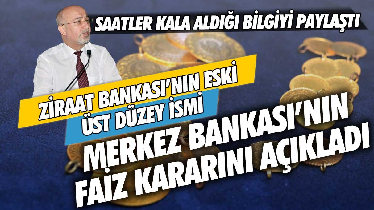 Ziraat Bankası'nın eski üst düzey ismi Şenol Babuşçu saatler kala Merkez Bankası'nın faiz kararını açıkladı