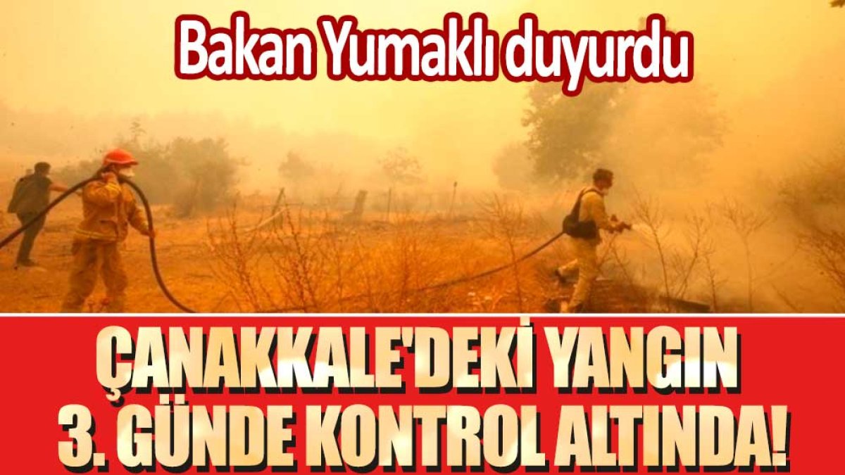 Bakan Yumaklı duyurdu: Çanakkale'deki yangın 3. günde kontrol altında!