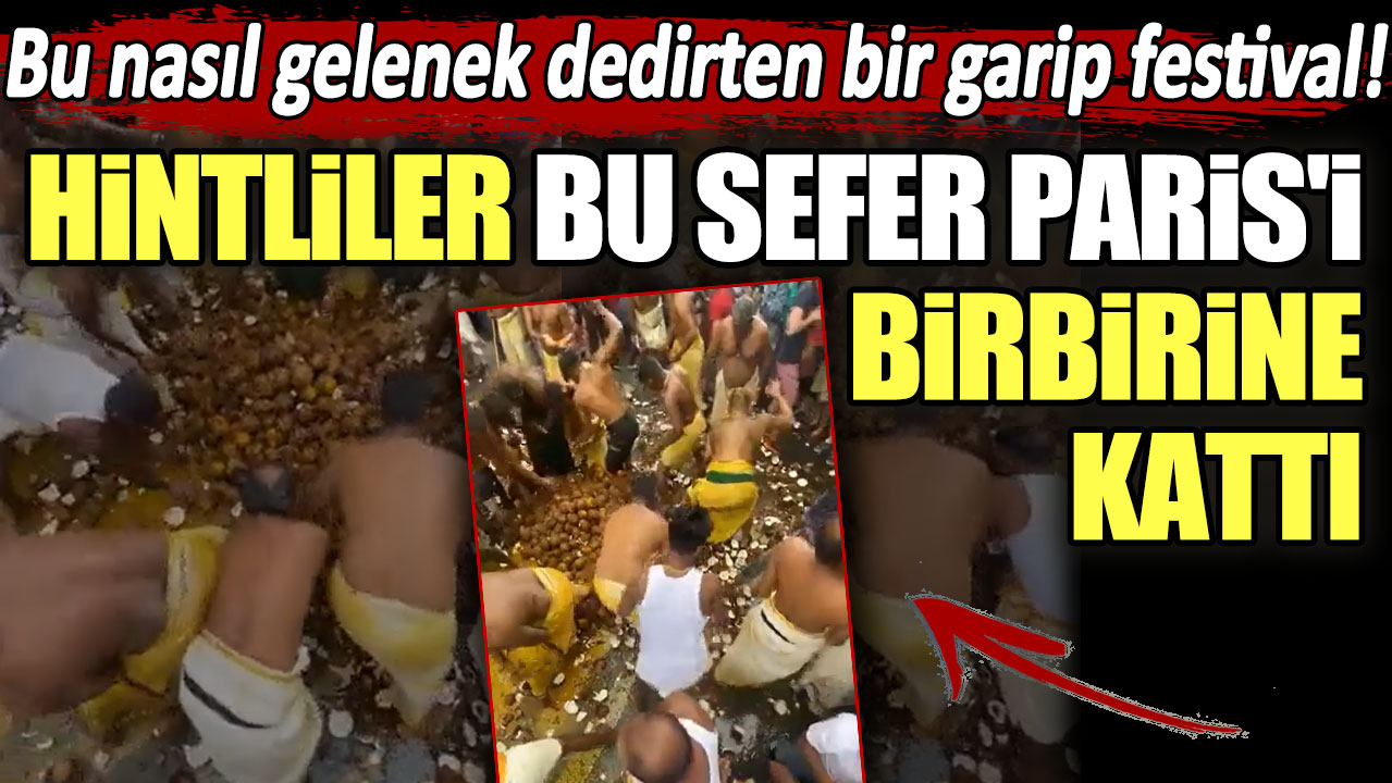 Bu nasıl gelenek dedirten bir garip festival! Hintliler bu sefer Paris'i birbirine kattı