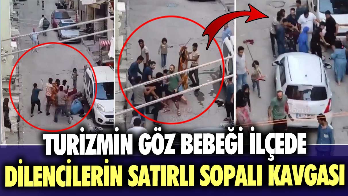 Taksim Tarlabaşı'nda dilencilerin satırlı sopalı kavgası