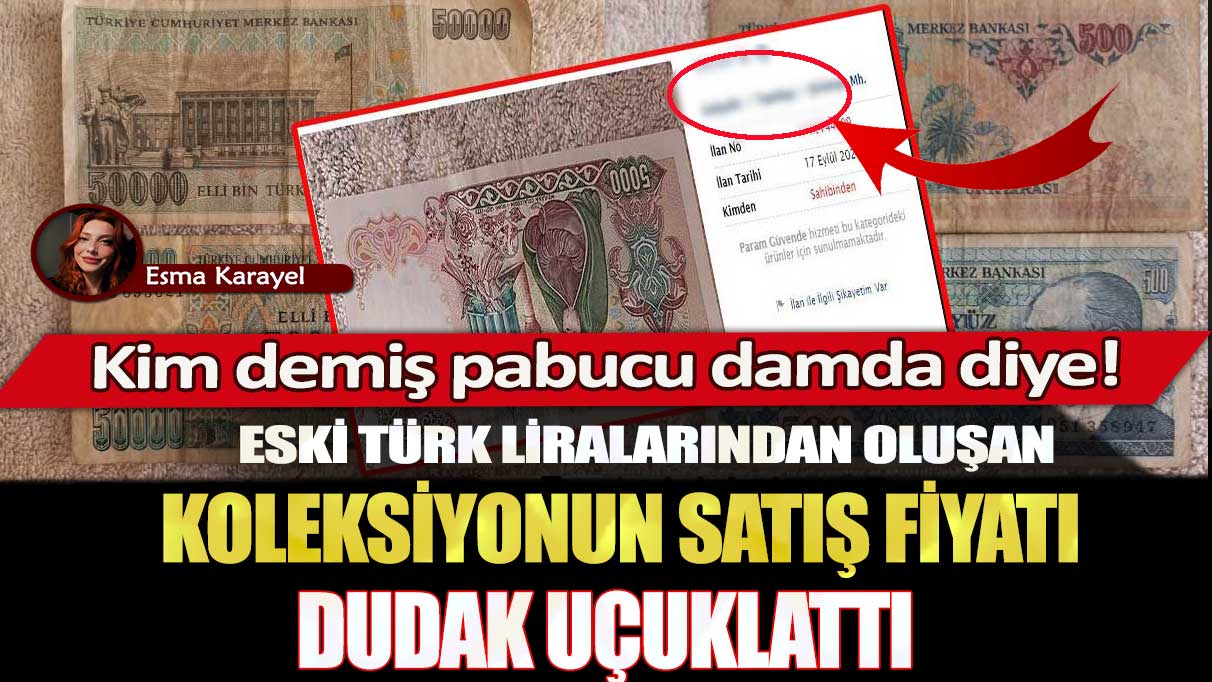 Eski Türk Liralarından oluşan koleksiyonun satış fiyatı dudak uçuklattı