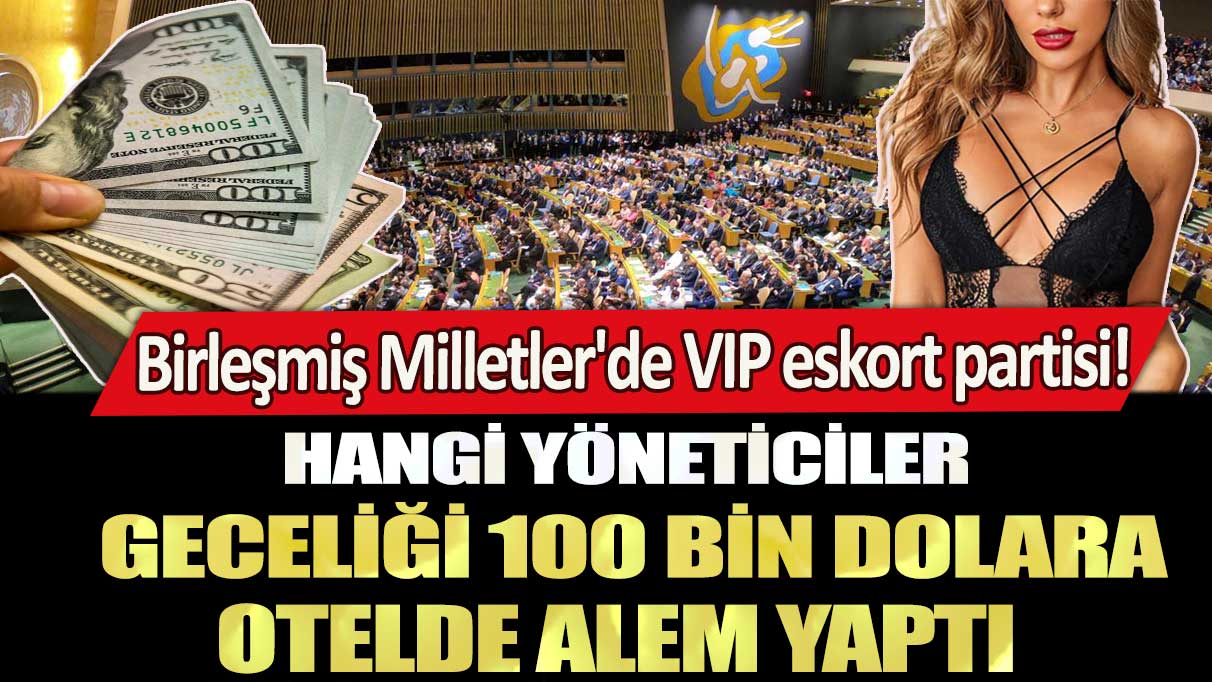 Birleşmiş Milletler'de VIP eskort partisi! Hangi yöneticiler geceliği 100 bin dolara otelde alem yaptı