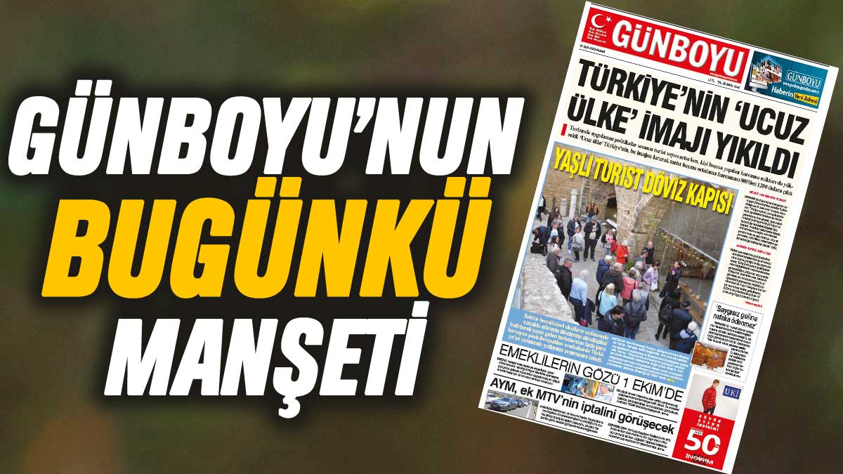 Günboyu Gazetesi'nin bugünkü manşeti