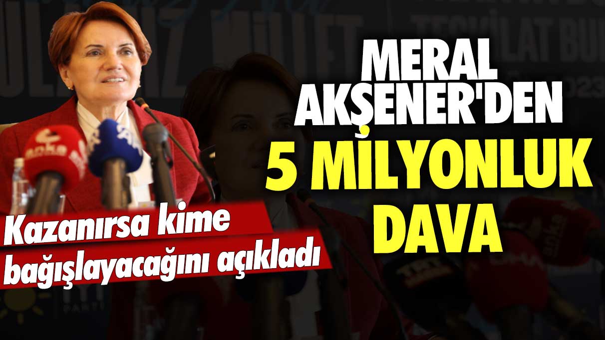Meral Akşener'den 5 milyonluk dava! Kazanırsa kime bağışlayacağını açıkladı