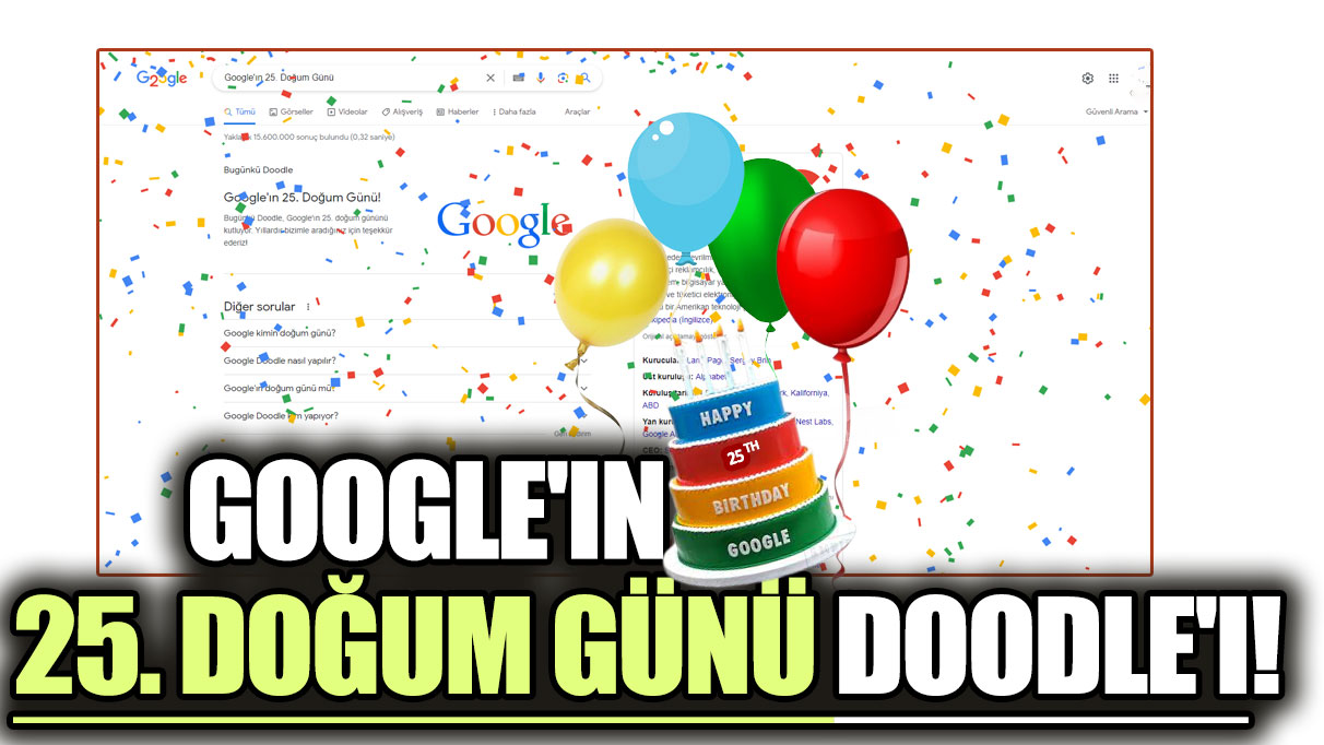 Google'ın 25. Doğum Günü Doodle'ı! Google ne zaman, hangi tarihte, kim tarafından kuruldu?...