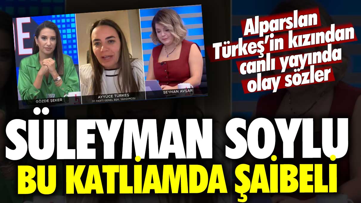 Alparslan Türkeş'in kızı Ayyüce Türkeş'ten canlı yayında olay sözler: Süleyman Soylu bu katliamda şaibeli