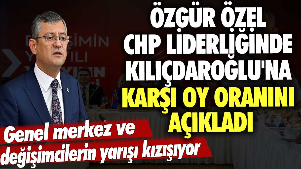 Genel merkez ve değişimcilerin yarışı kızışıyor: Özgür Özel CHP liderliğinde Kılıçdaroğlu'na karşı oy oranını açıkladı
