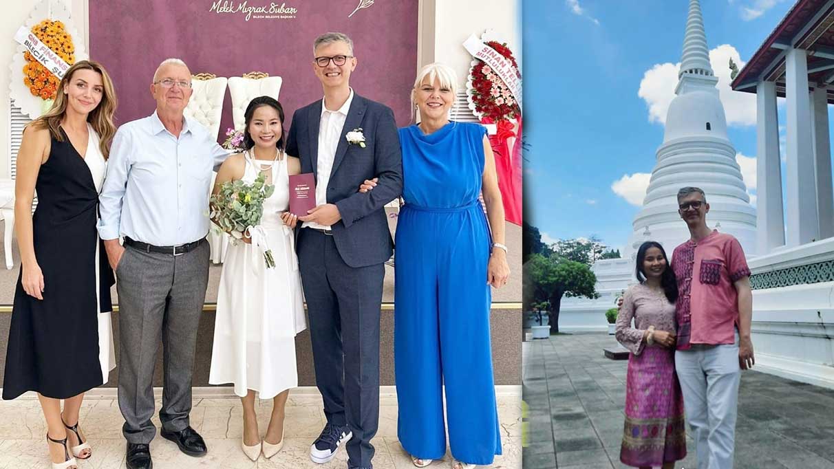 Bangkok'da başlayan aşk hikayesi Bilecik'te evlilikle sonuçlandı