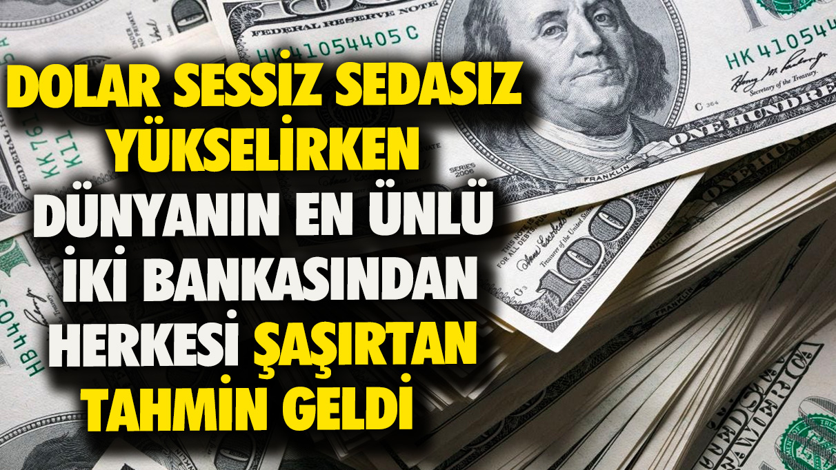 Dolar sessiz sedasız yükselirken dünyanın en ünlü iki bankasından herkesi şaşırtan tahmin geldi