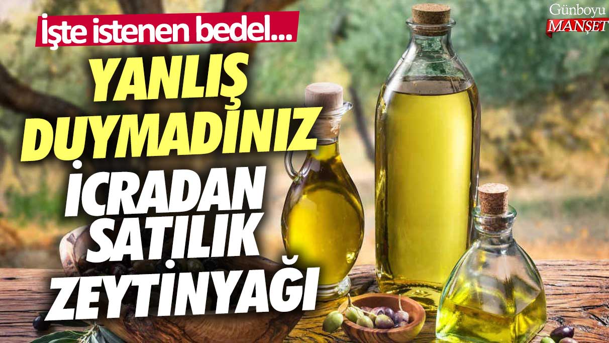 Yanlış duymadınız icradan satılık zeytinyağı! İşte istenen bedel...