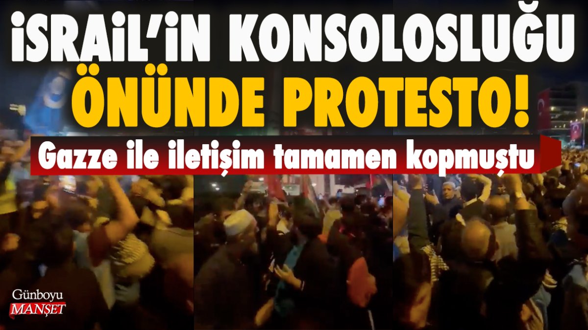 İsrail'in İstanbul Konsolosluğu önünde protesto