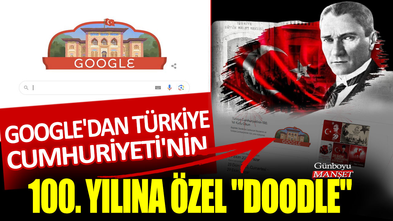 Google'dan Türkiye Cumhuriyeti'nin 100. yılına özel "doodle"