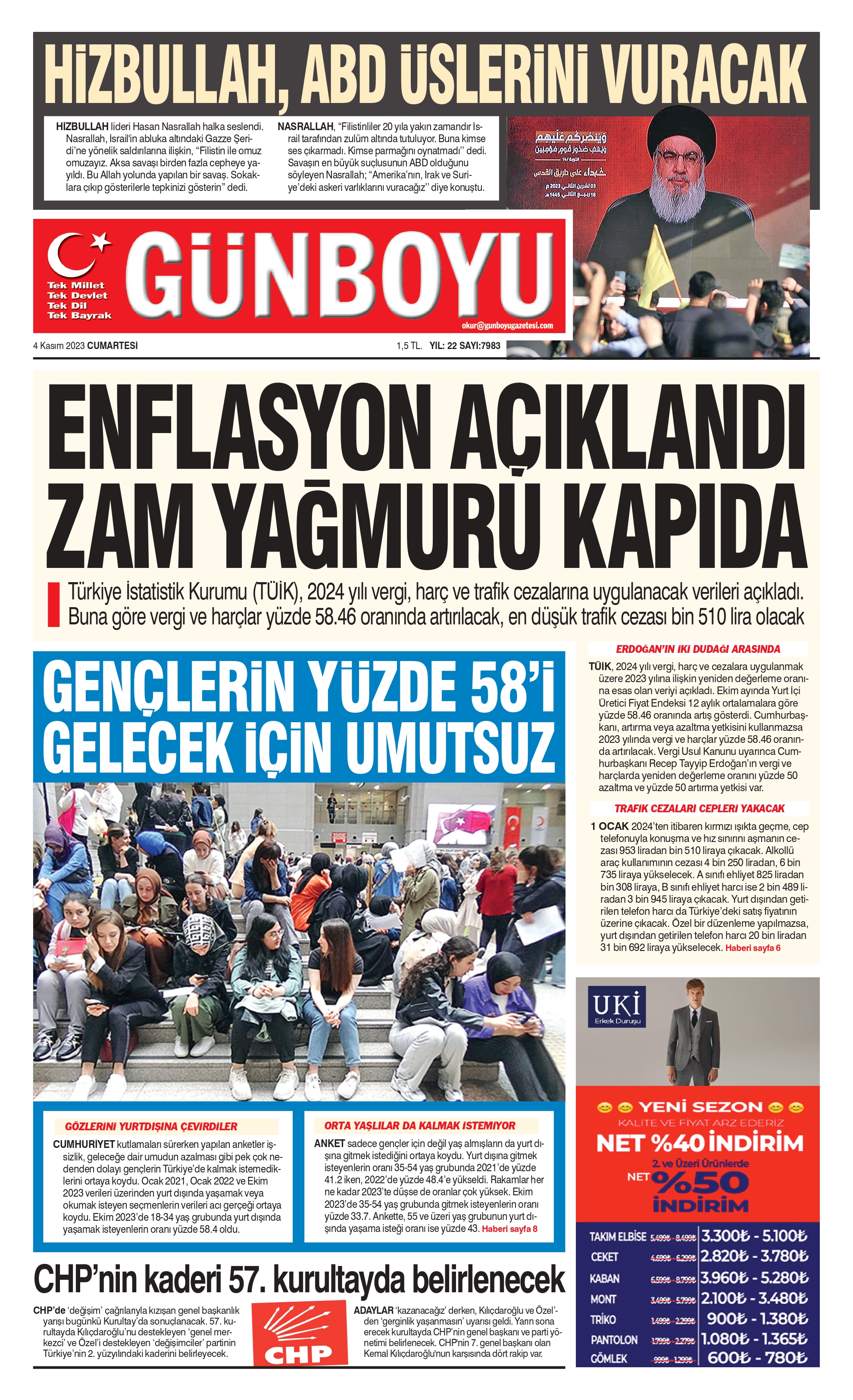 4 Kasım 2023 Gazetesi