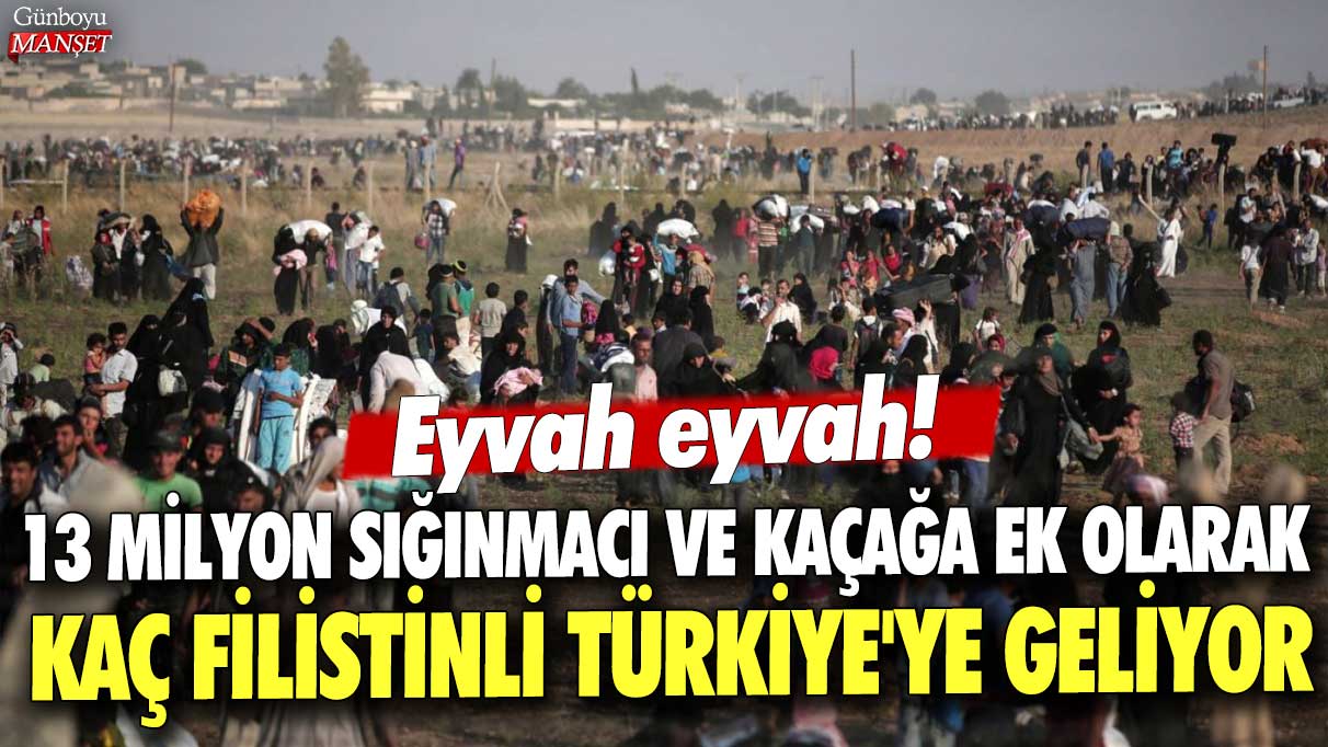 Eyvah eyvah! 13 milyon sığınmacı ve kaçağa ek olarak kaç Filistinli Türkiye'ye geliyor