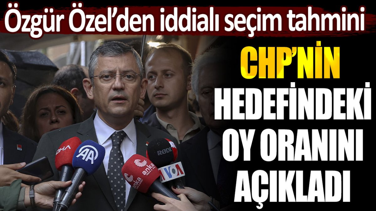 Özgür Özel'den iddialı seçim tahmini: CHP oyunu bu seviyeye çıkaracak...
