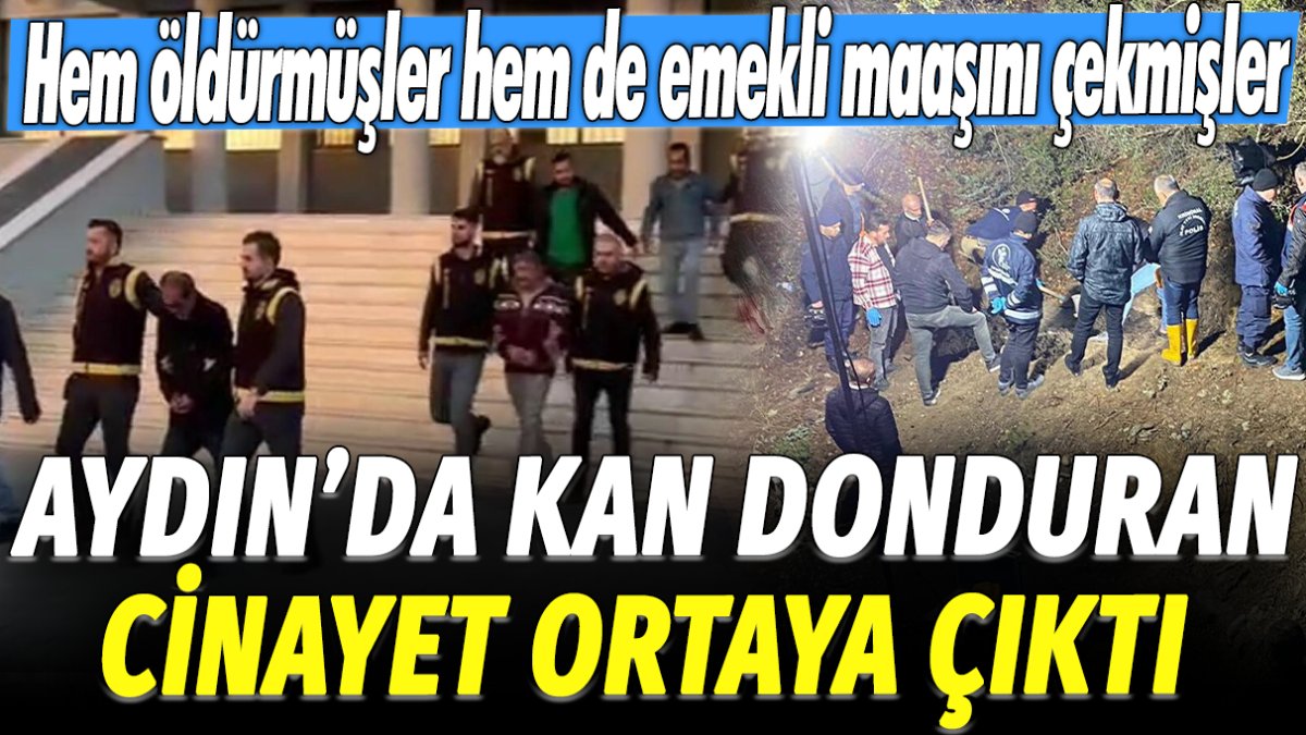 Aydın'da kan donduran cinayet ortaya çıktı: Hem öldürmüşler hem de emekli maaşını çekmişler