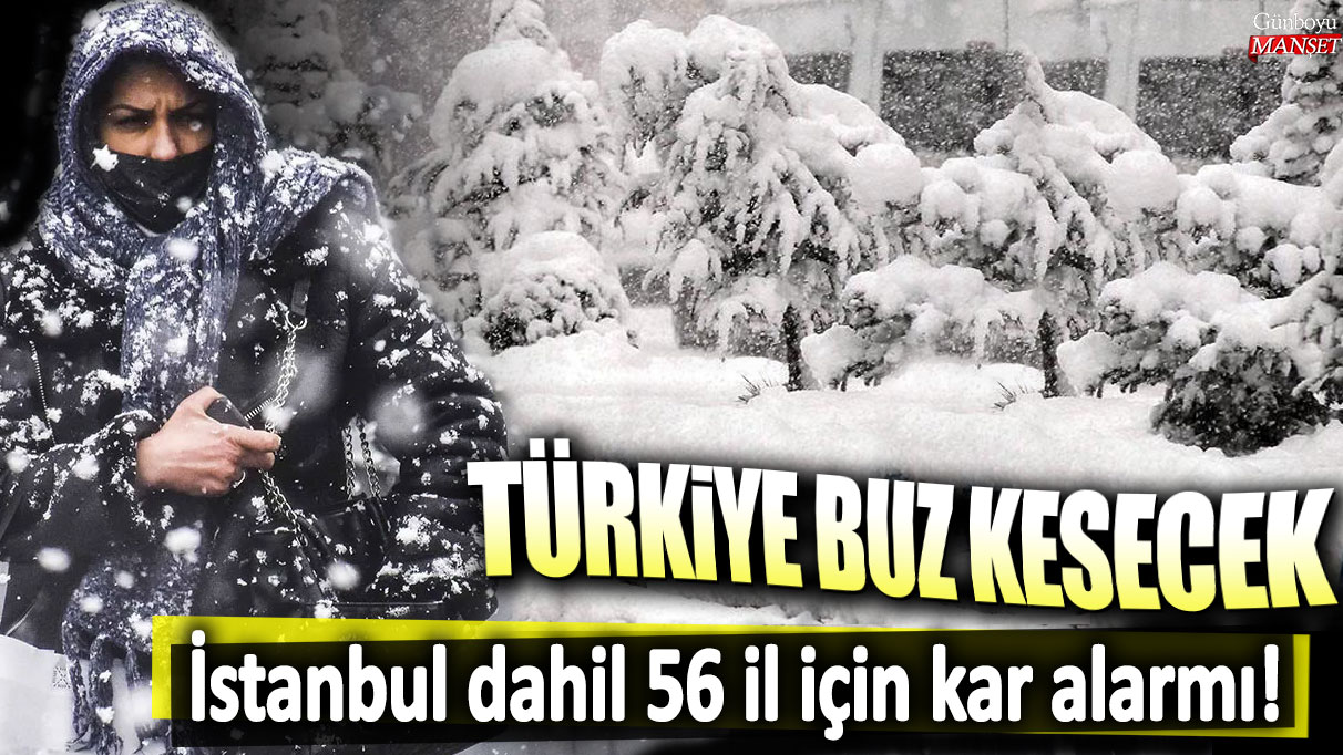 Türkiye buz kesecek: Meteoroloji'den İstanbul dahil 56 il kar ve sağanak uyarısı!