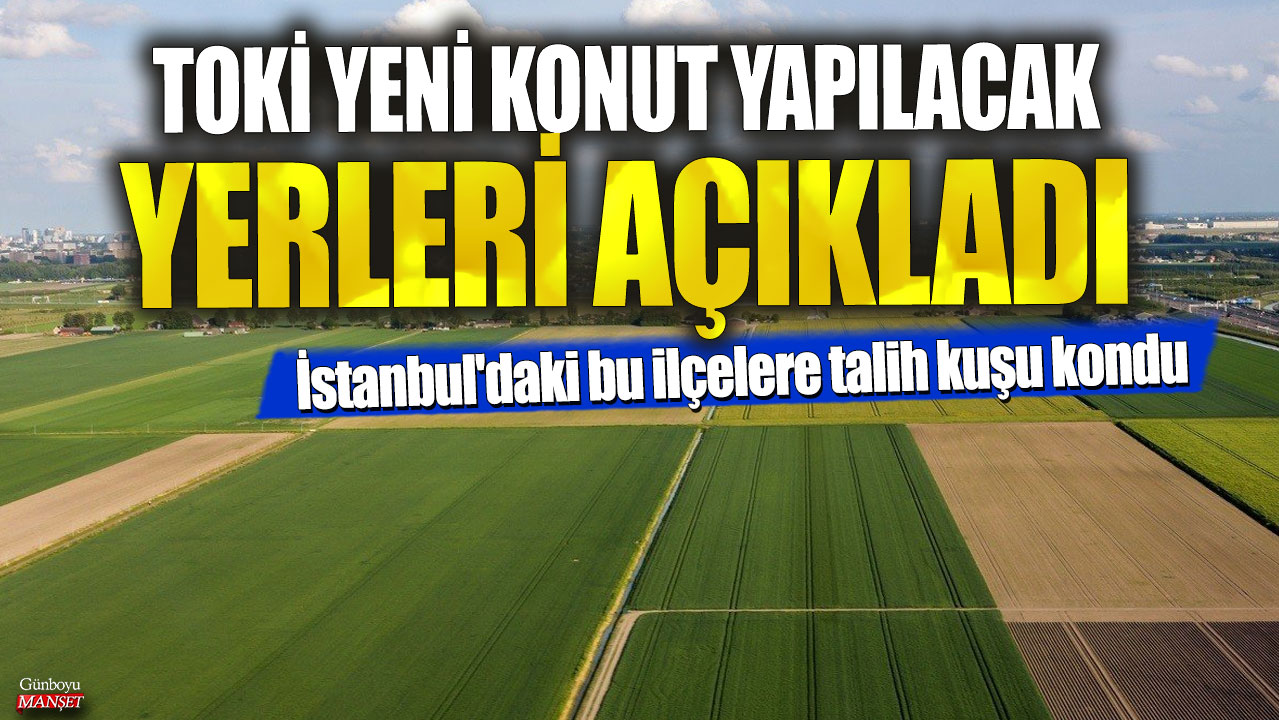 TOKİ yeni konut yapılacak yerleri açıkladı! İstanbul'daki bu ilçelere talih kuşu kondu
