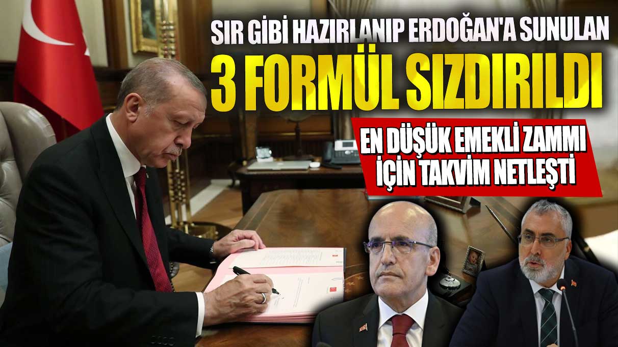 Sır gibi hazırlanıp Erdoğan’a sunulan 3 formül sızdırıldı! En düşük emekli zammı için takvim netleşti