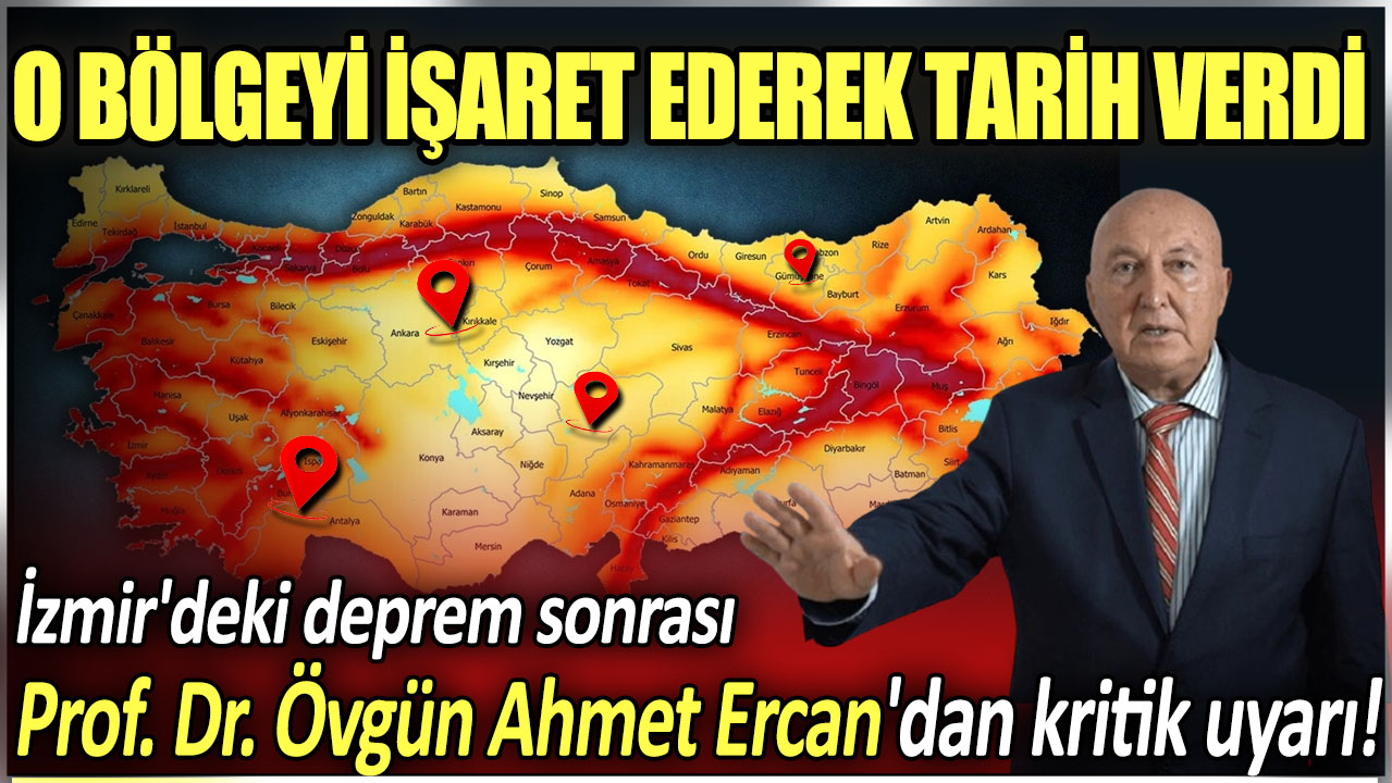 İzmir'deki deprem sonrası Prof. Dr. Övgün Ahmet Ercan'dan kritik uyarı: O bölgeyi işaret ederek tarih verdi!
