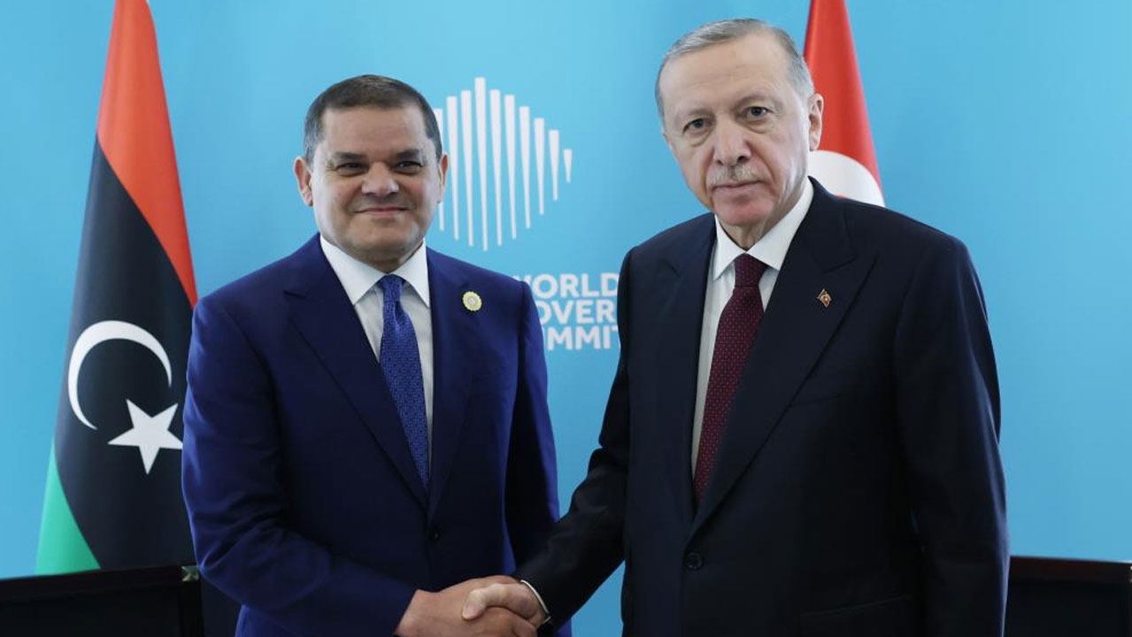 Cumhurbaşkanı Erdoğan, Libya Başbakanı Dibeybe'yi resmi ziyarette ağırladı