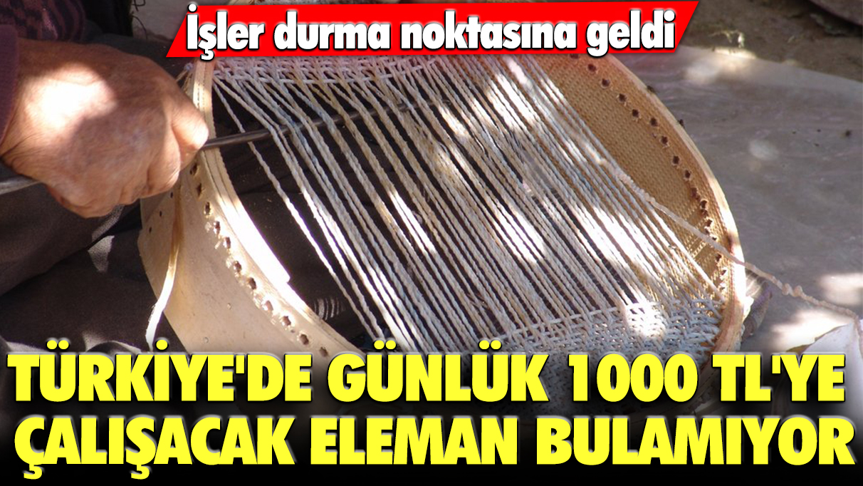 Türkiye'de günlük 1000 liraya çalışacak eleman bulamıyor: İşler durma noktasına geldi!