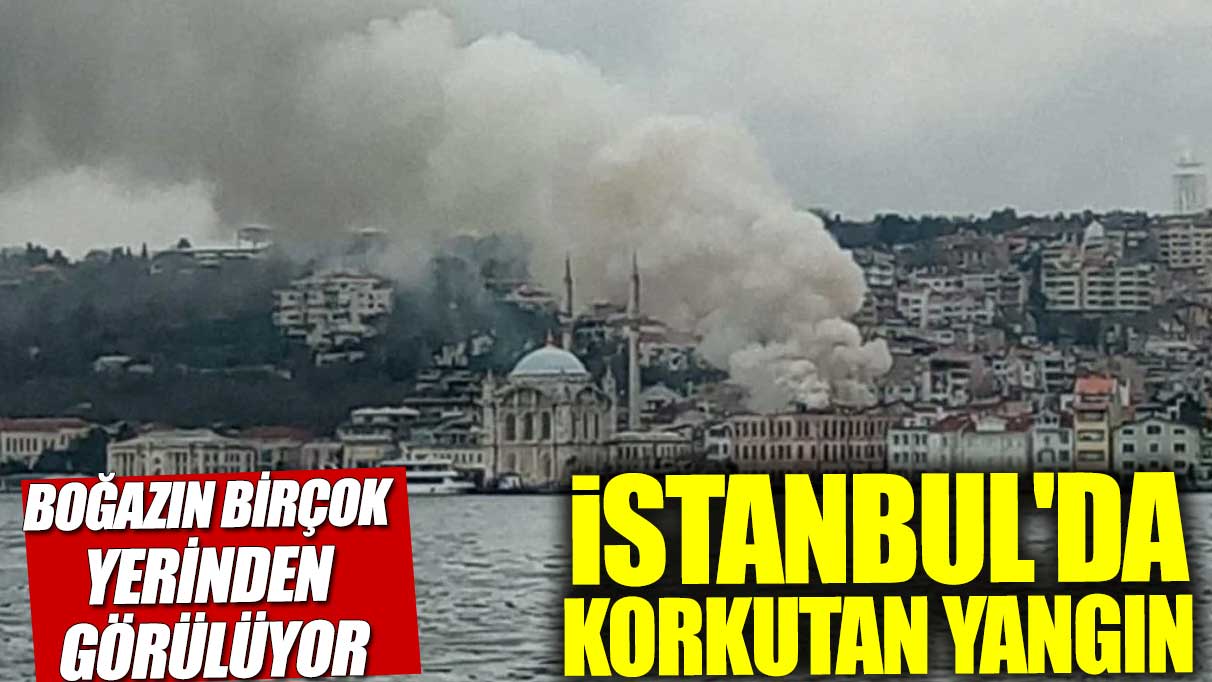 Son dakika... İstanbul'da korkutan yangın: Boğazın birçok yerinden görülüyor