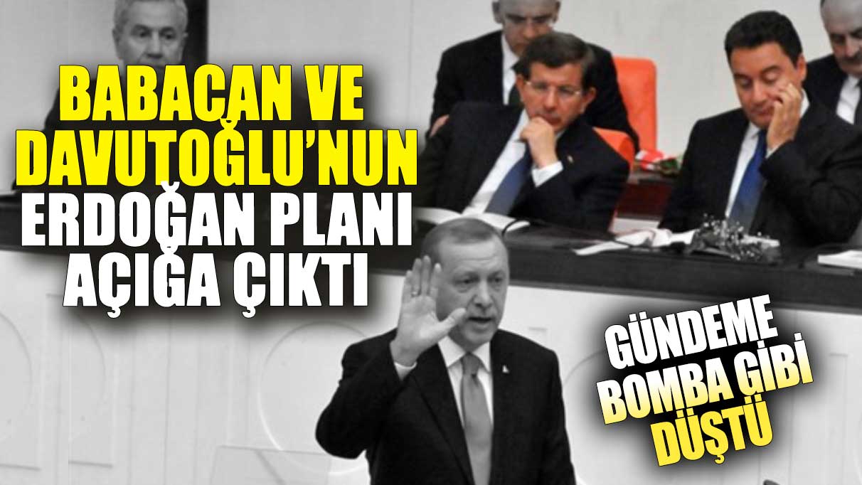 Babacan ve Davutoğlu’nun Erdoğan planı açığa çıktı: Gündeme bomba gibi düştü
