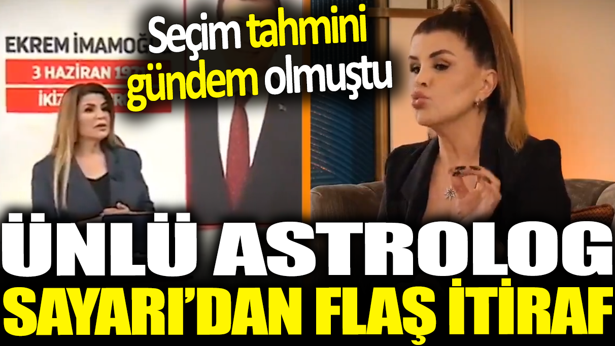 Astrolog Nuray Sayarı'dan flaş itiraf:  ‘Haritalara baktım Murat Kurum kazanacak‘ demişti!