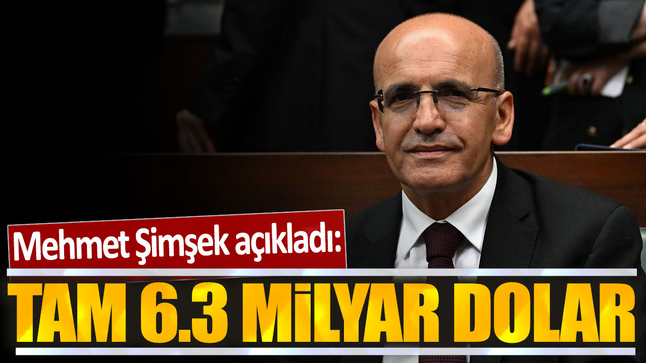 Mehmet Şimşek: Tam 6.3 milyar dolar
