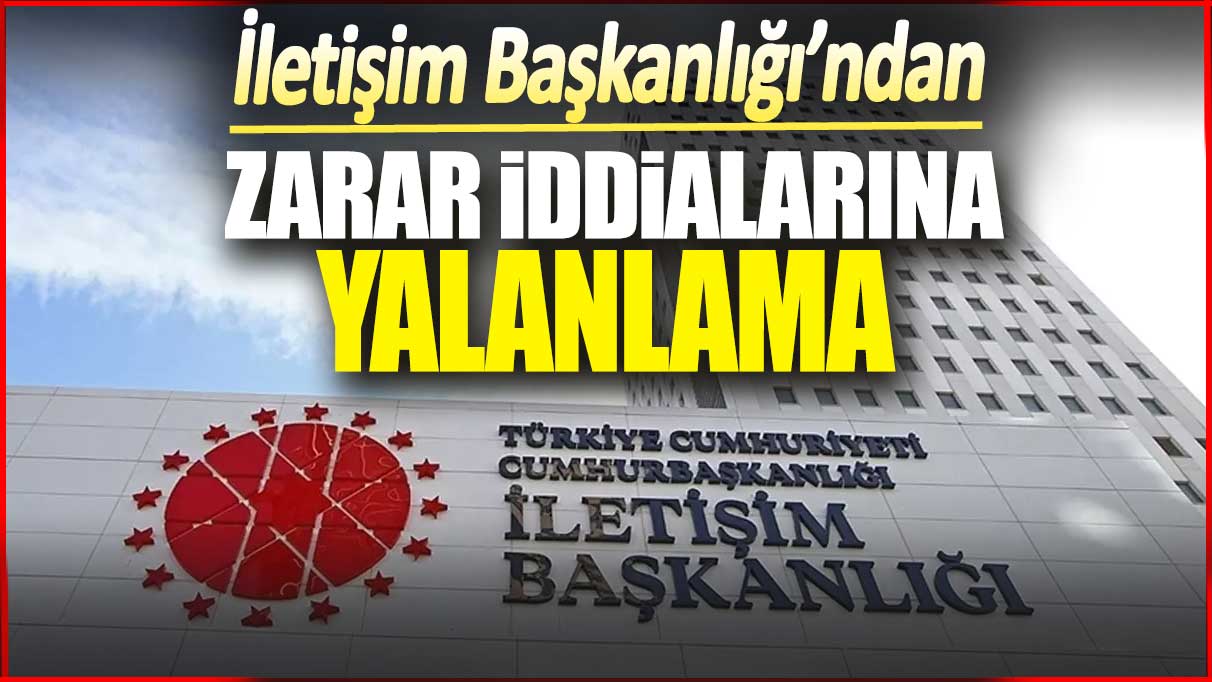 İletişim Başkanlığı'ndan ‘1 milyar 860 milyon 438 bin lira zarar’ iddialarına yalanlama!