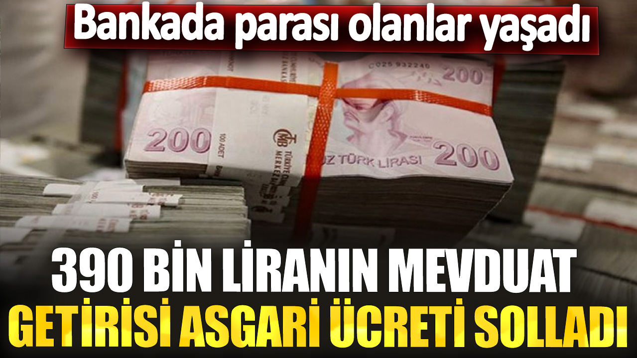 390 bin liranın mevduat getirisi asgari ücreti solladı! Bankada parası olanlar yaşadı