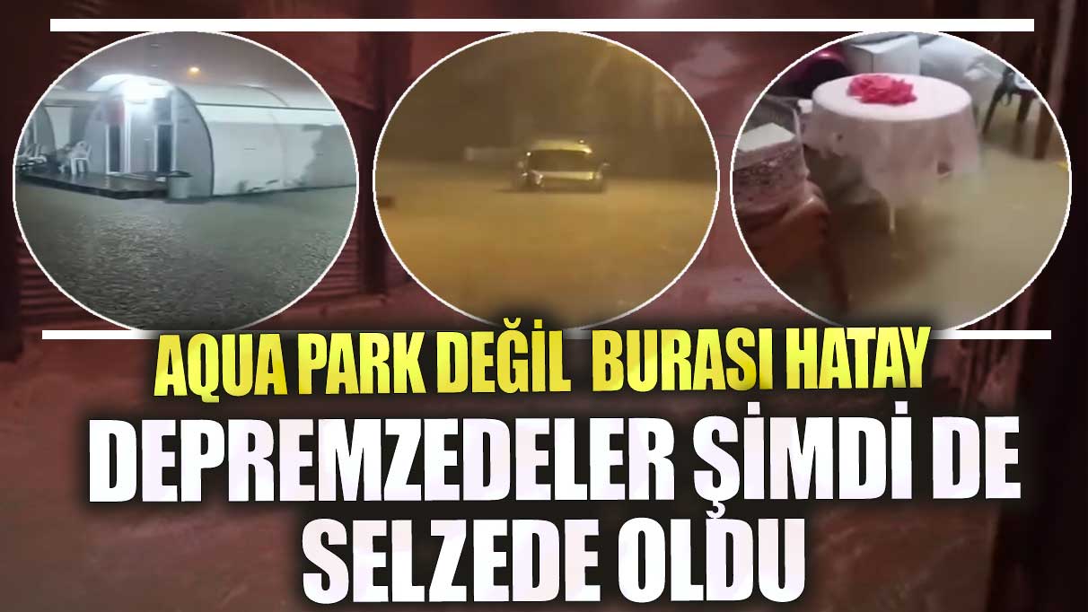 Depremzedeler şimdi de selzede oldu! Aqua park değil burası Hatay