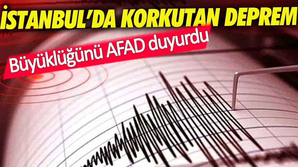 Son dakika... İstanbul'da korkutan deprem