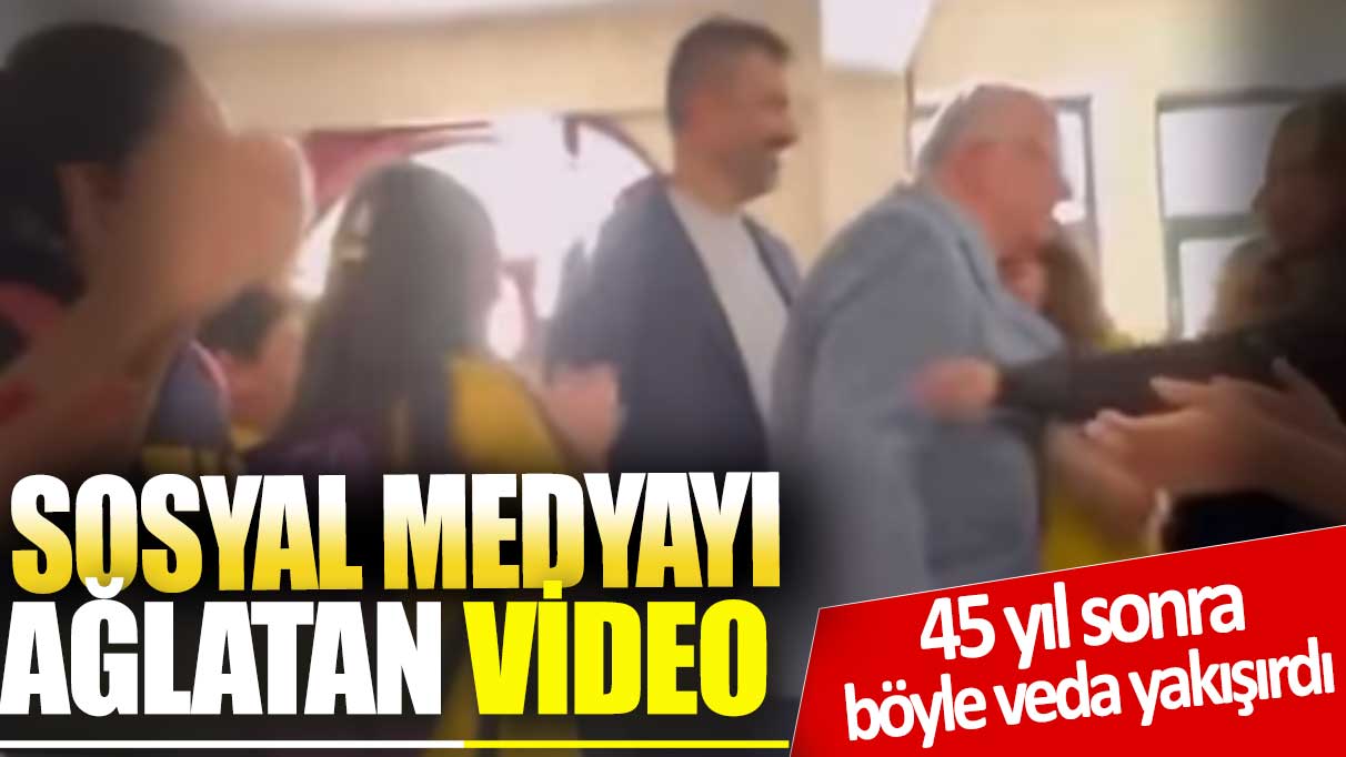 45 yıllık öğretmene duygulandıran veda