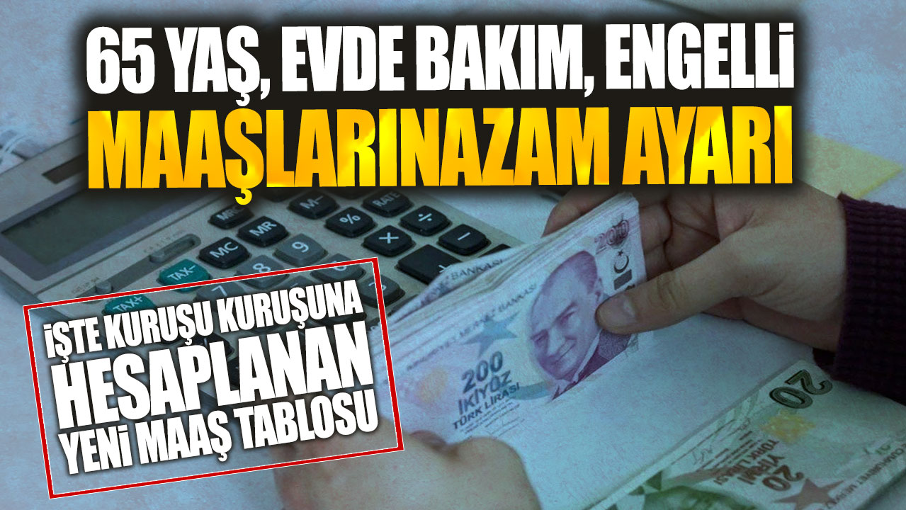 65 yaş evde bakım engelli maaşlarına zam ayarı: İşte kuruşu kuruşuna hesaplanan yeni maaş tablosu