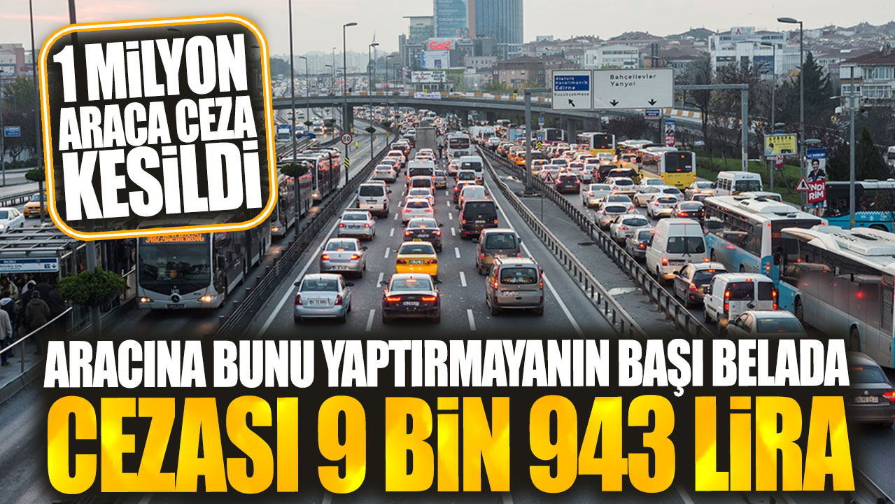 Cezası 9 bin 943 lira aracına bunu yaptırmayanın başı belada: 1 milyon araca ceza kesildi