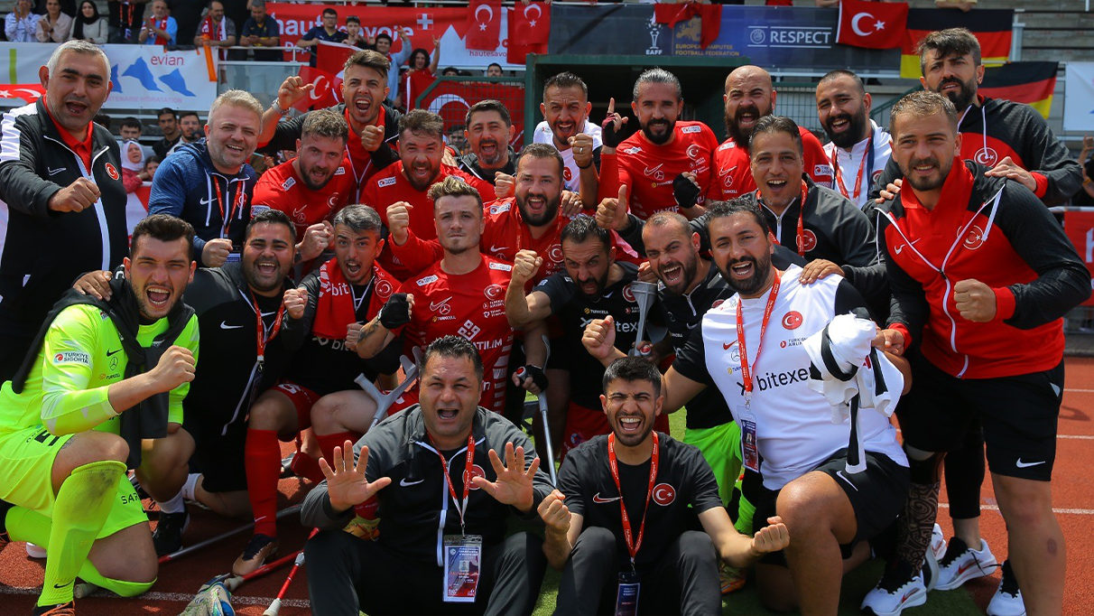 Ampute Milli Futbol Takımı üst üste 3. kez Avrupa şampiyonu