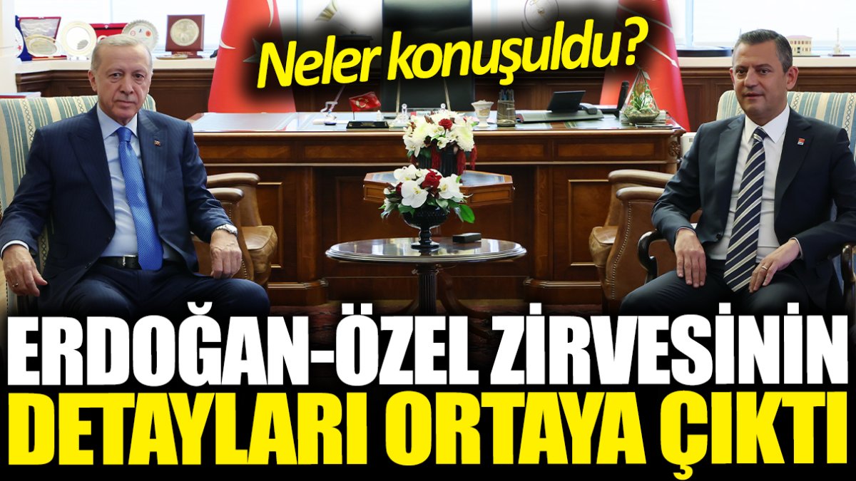 Erdoğan ile Özgür Özel zirvesinin detayları ortaya çıktı: Neler konuşuldu? İşte detaylar...