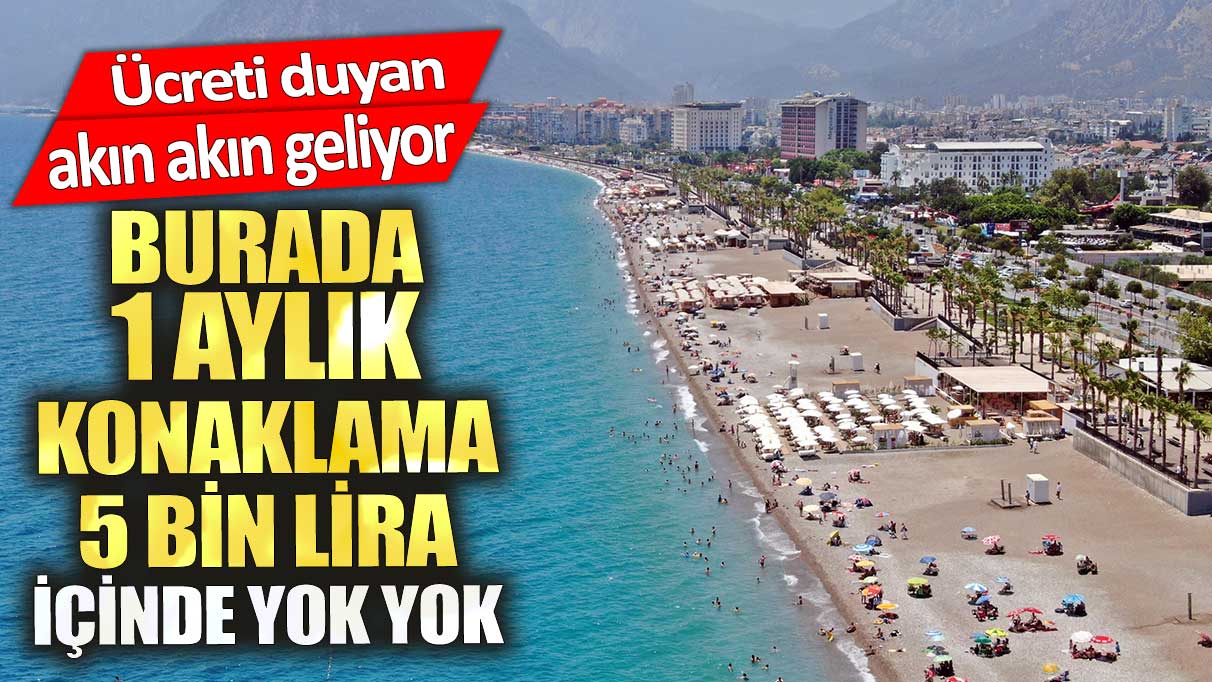 Bir aylık konaklama 5 bin lira! Ücreti duyan akın akın geliyor