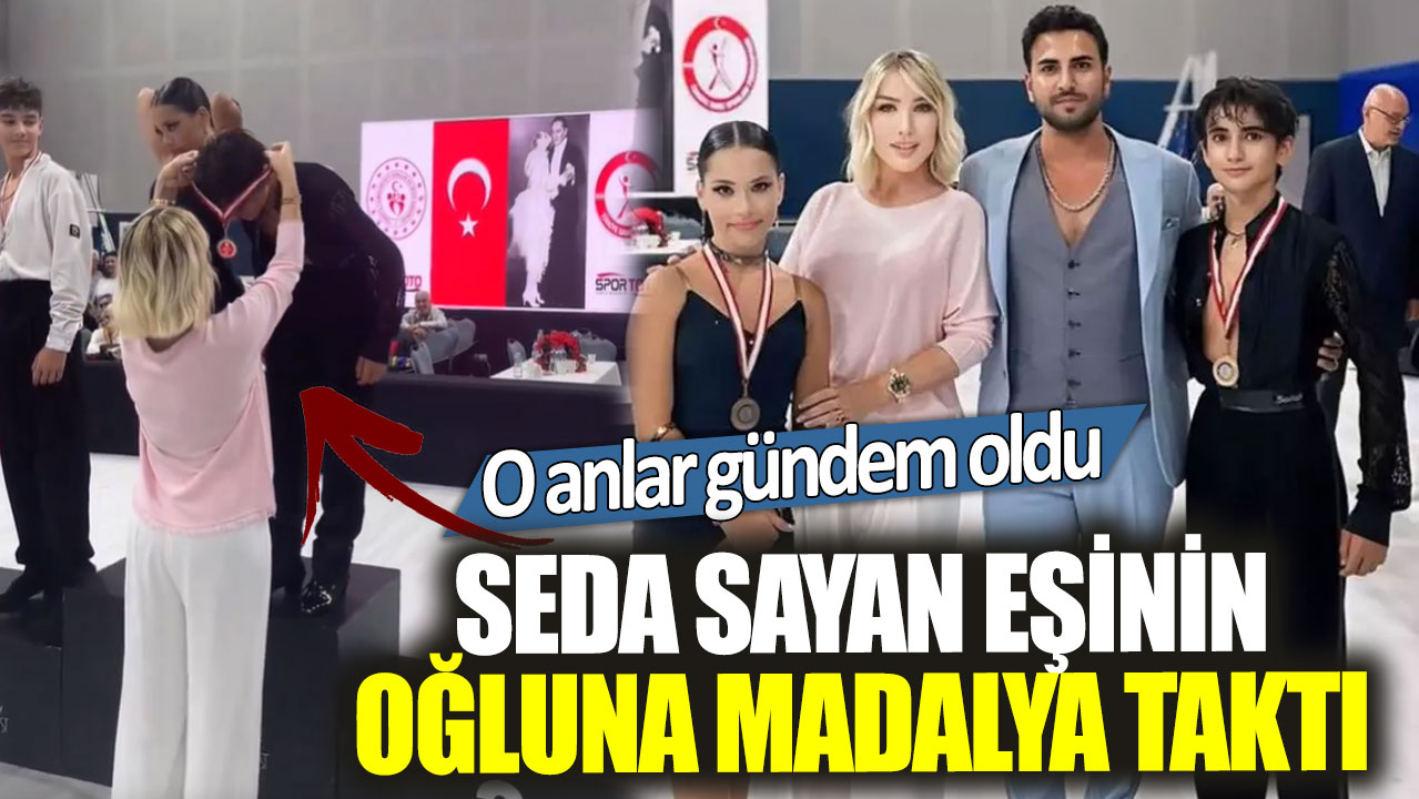 Seda Sayan eşinin oğluna madalya taktı.  O anlar gündem oldu